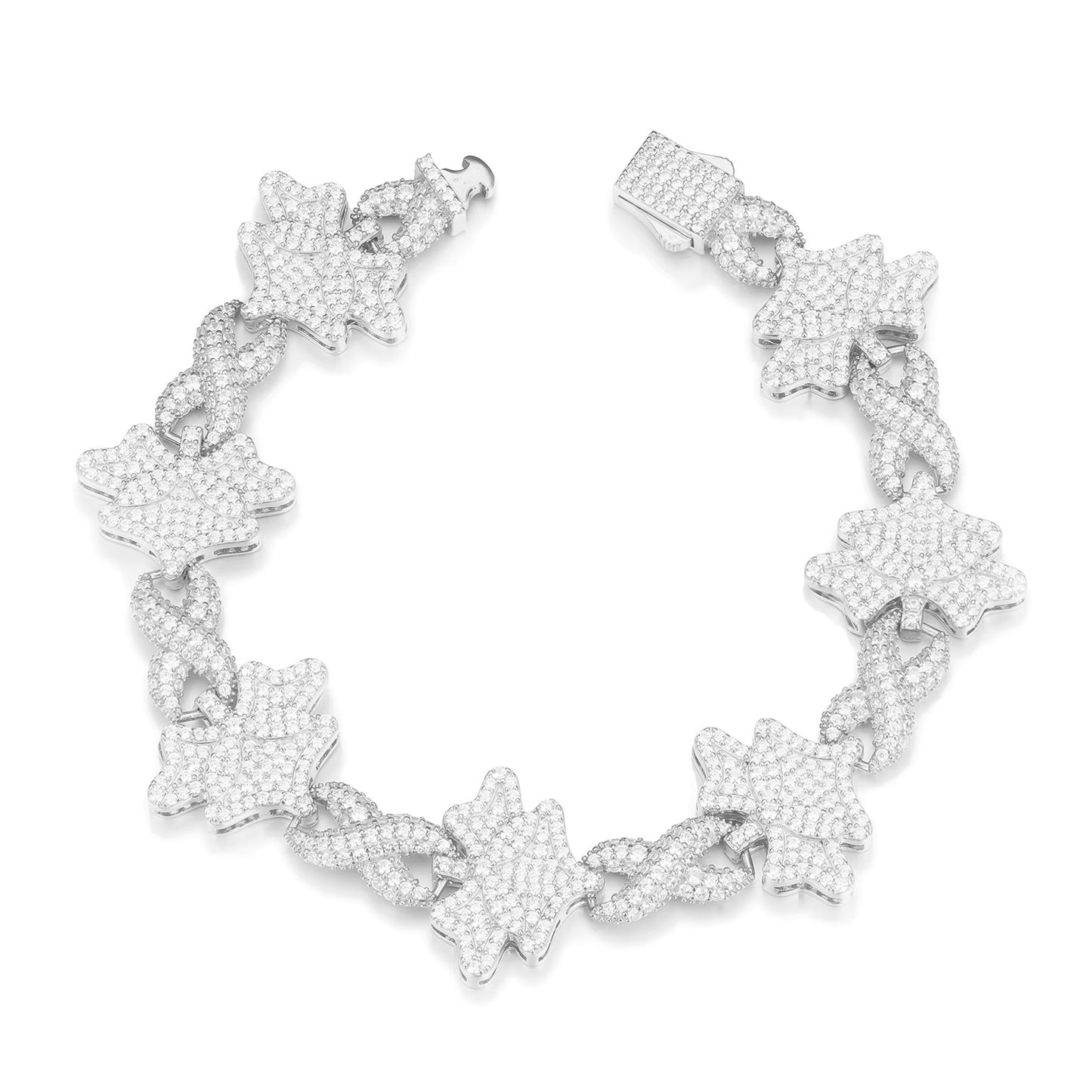20mm Moissanite Star Infinity Link Bracelet