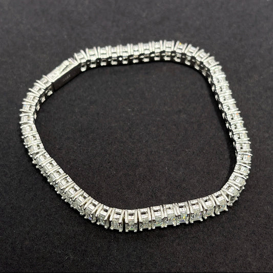 Baguette Cut Moissanite Tennis Bracelet