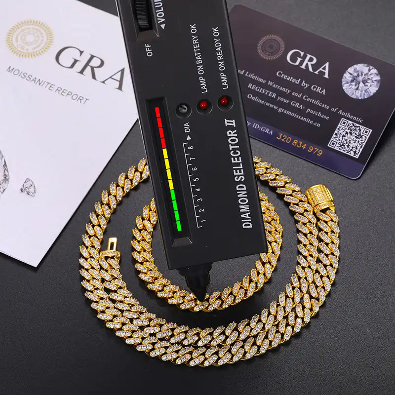 8mm Moissanite Cuban Link Chain