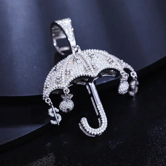 Moissanite Money Shower Umbrella Pendant