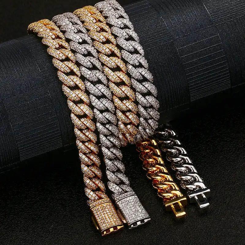 10mm Moissanite Cuban Link Chain