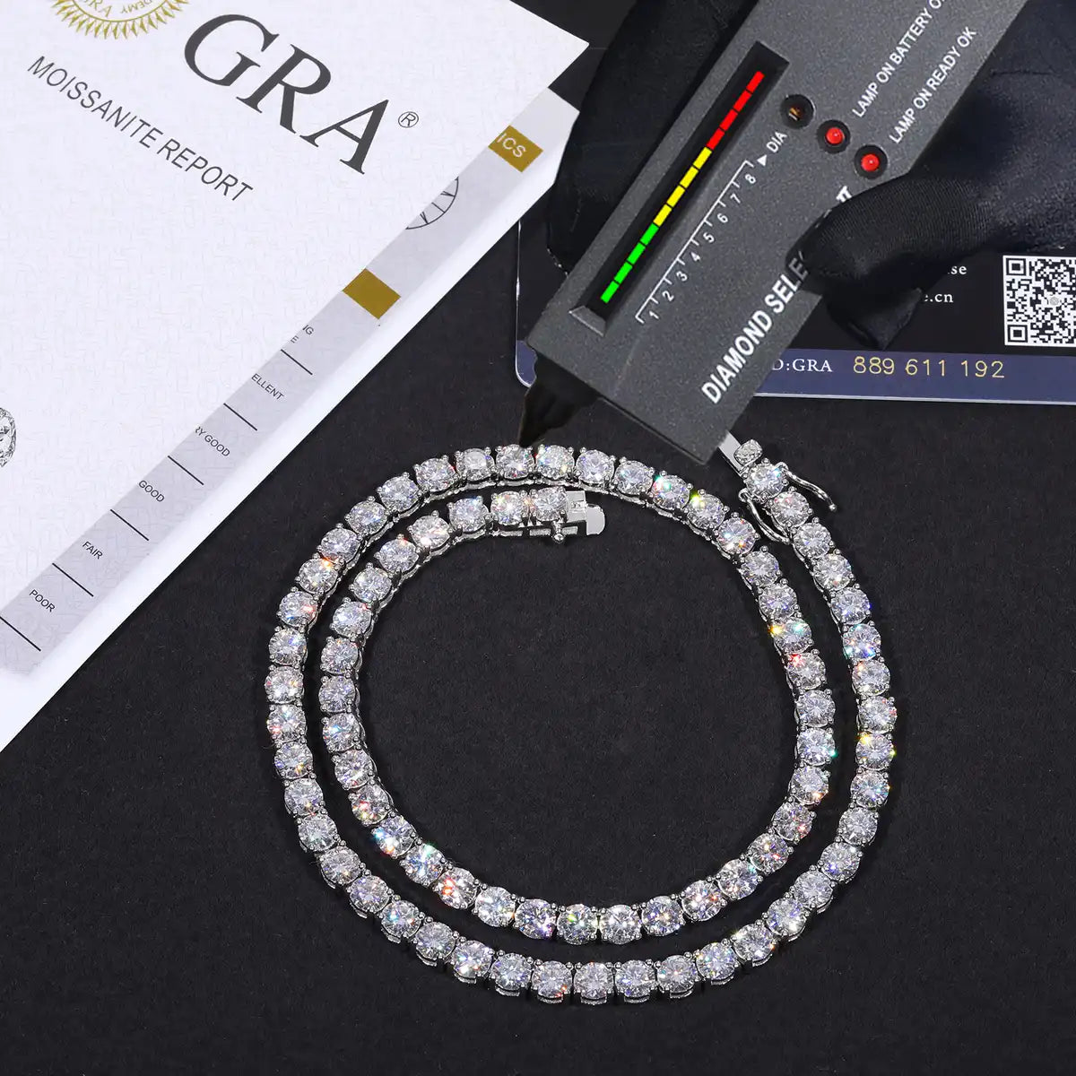 2mm-6mm Moissanite Tennis Chain