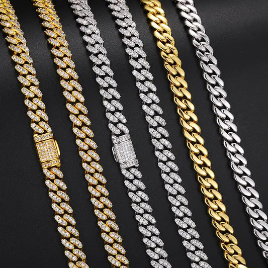 8mm Moissanite Cuban Link Chain