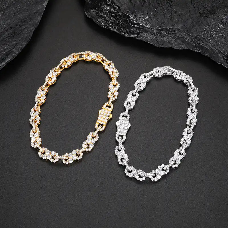 7mm Moissanite Infinity Cuban Link Bracelet