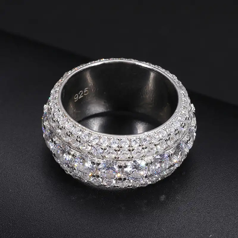 Moissanite Iced Out Layered Ring