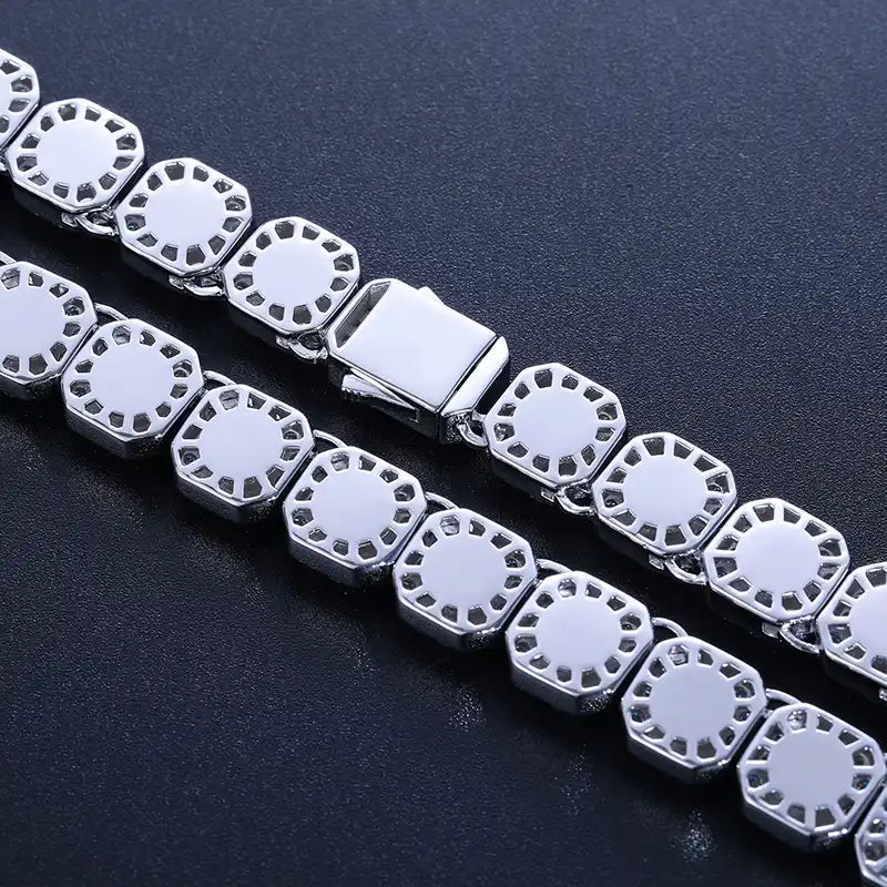 10mm Moissanite Square Tennis Chain
