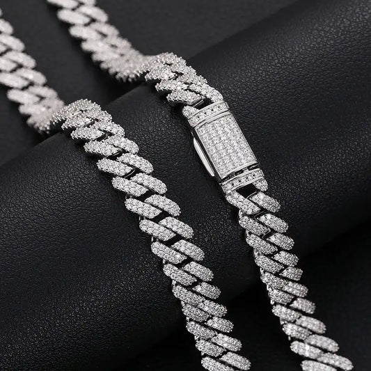 9mm Moissanite Miami Cuban Link Chain