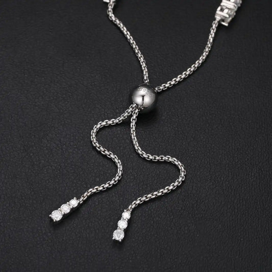2-4mm Adjustable Moissanite Tennis Bracelet
