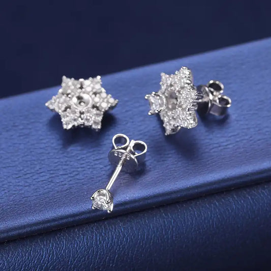 Moissanite Six-Pointed Star Earrings