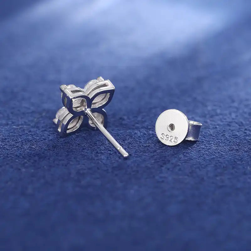 Moissanite Motif Shape Stud Earring