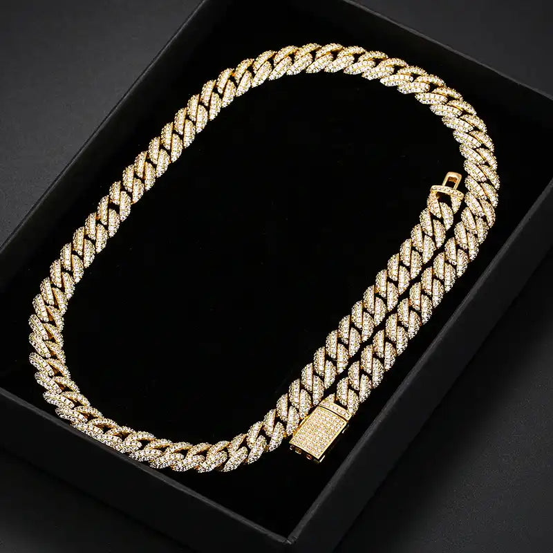10mm Moissanite Cuban Link Chain