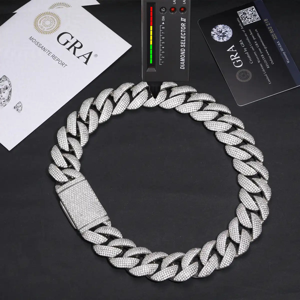 23mm Moissanite Thick Cuban Link Chain