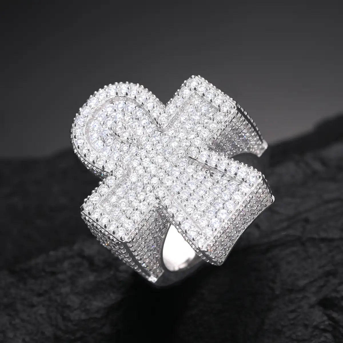 Moissanite Ankh Cross Ring