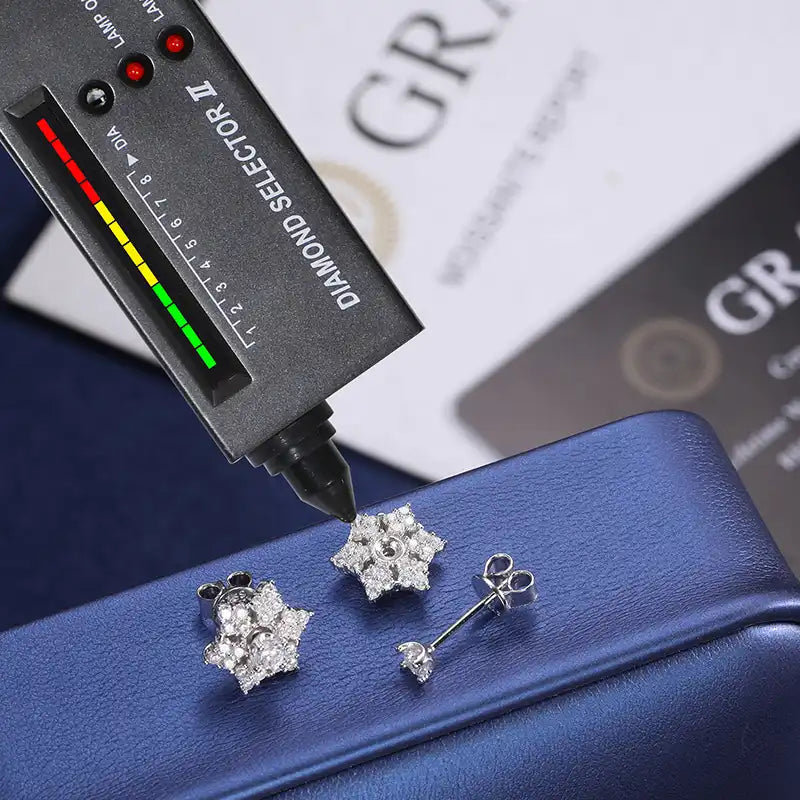 Moissanite Six-Pointed Star Earrings