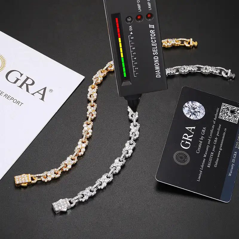 7mm Moissanite Infinity Cuban Link Bracelet