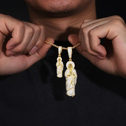 Moissanite San Judas Tadeo Pendant