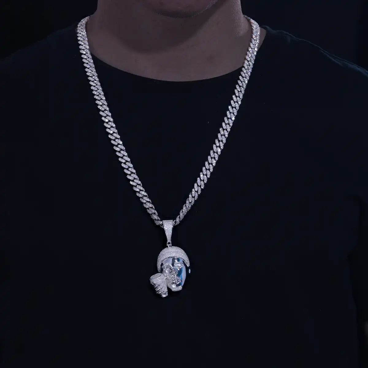 Moissanite Lean Head Pendant