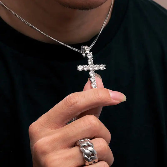 Moissanite Classic Cross Pendant