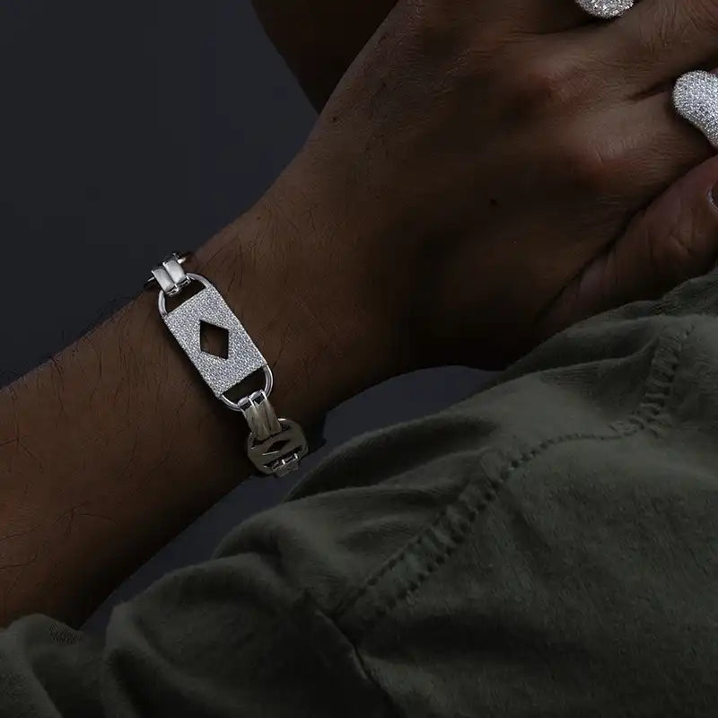 15mm Moissanite Custom Link Bracelet
