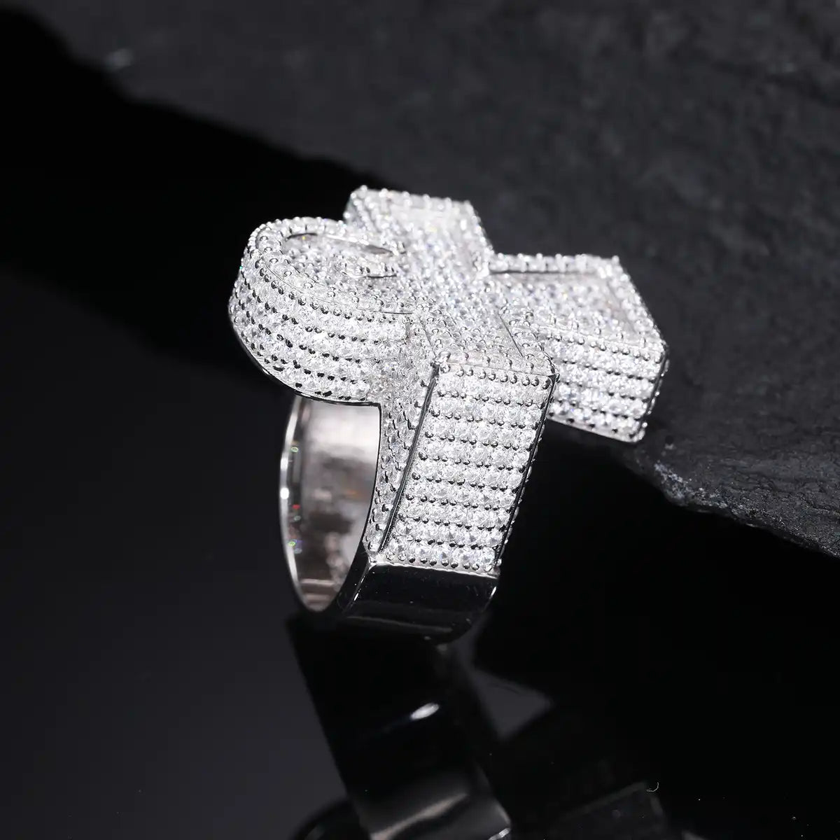 Moissanite Ankh Cross Ring