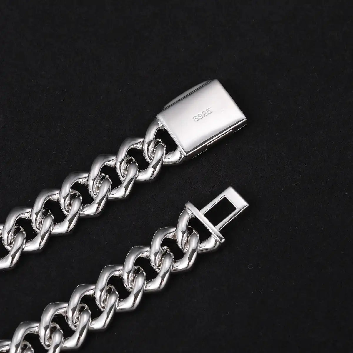 14mm Moissanite Two Row Cuban Chain
