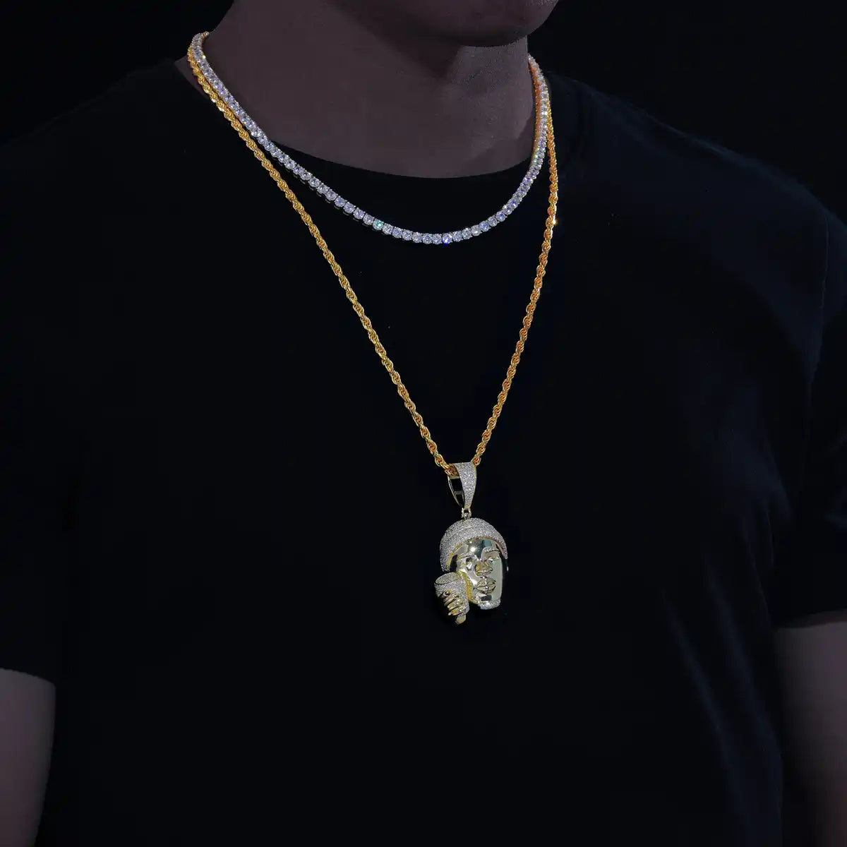 Moissanite Lean Head Pendant