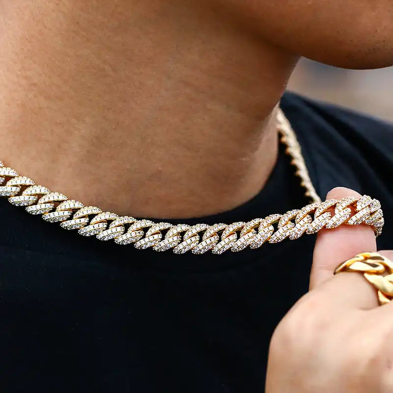 10mm Moissanite Cuban Link Chain