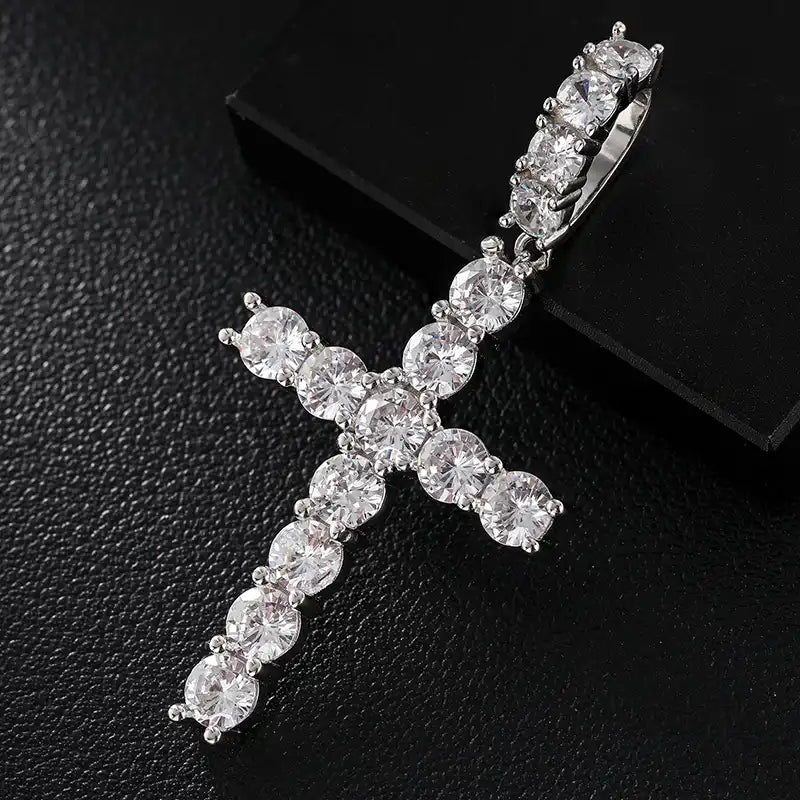 Moissanite Classic Cross Pendant