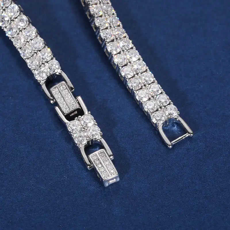 6mm 2-Row Moissanite Tennis Bracelet