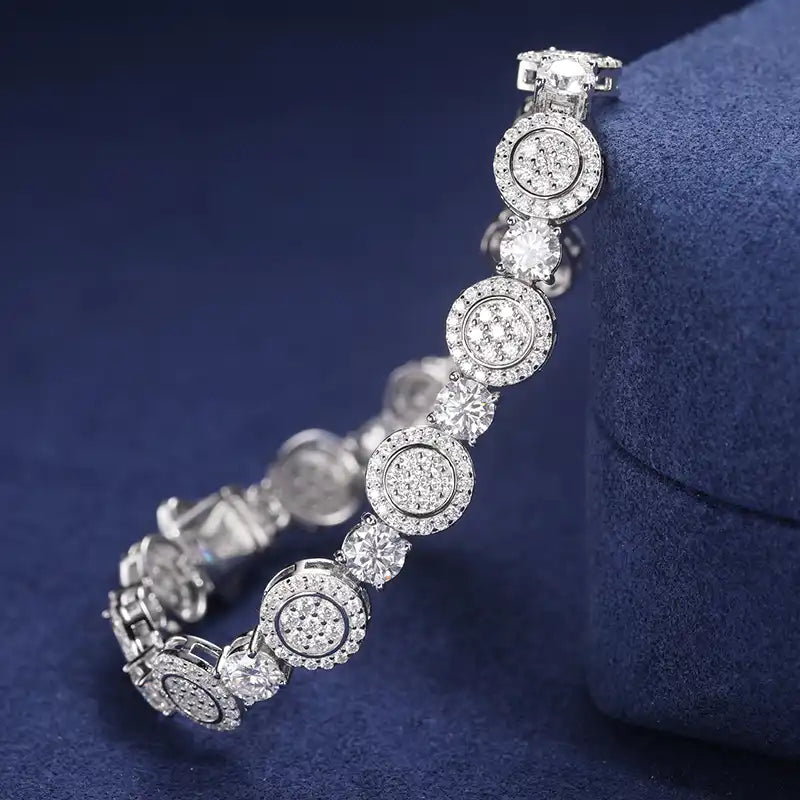 9mm Moissanite Circle Tennis Bracelet