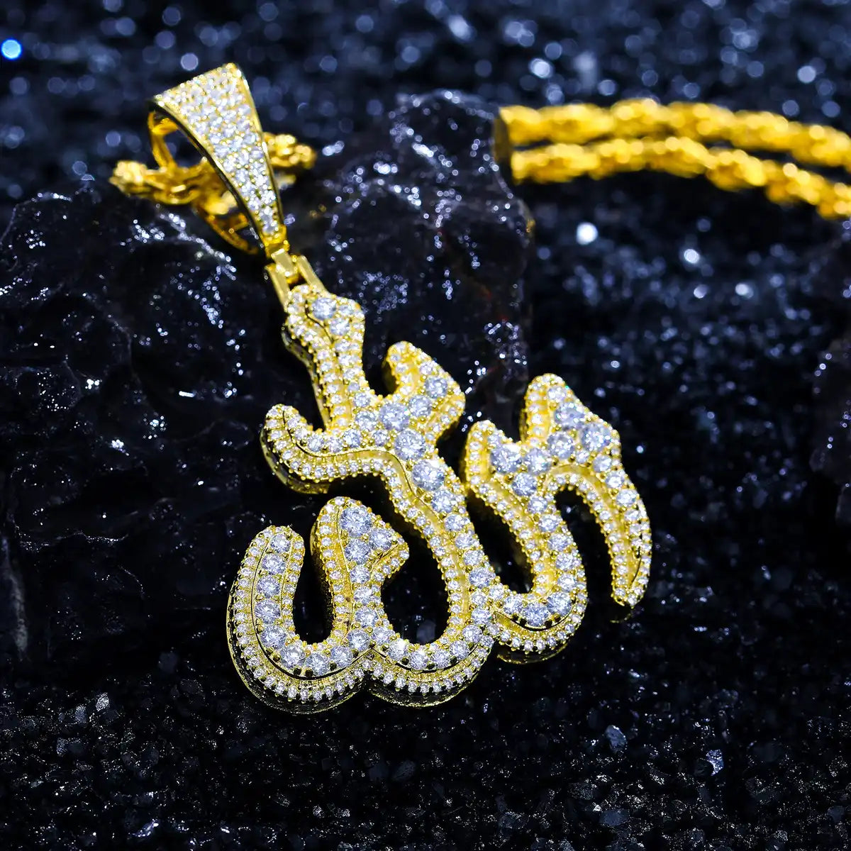 Moissanite Islamic Allah Pendant