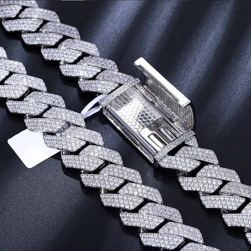 18mm Moissanite Miami Cuban Link Chain