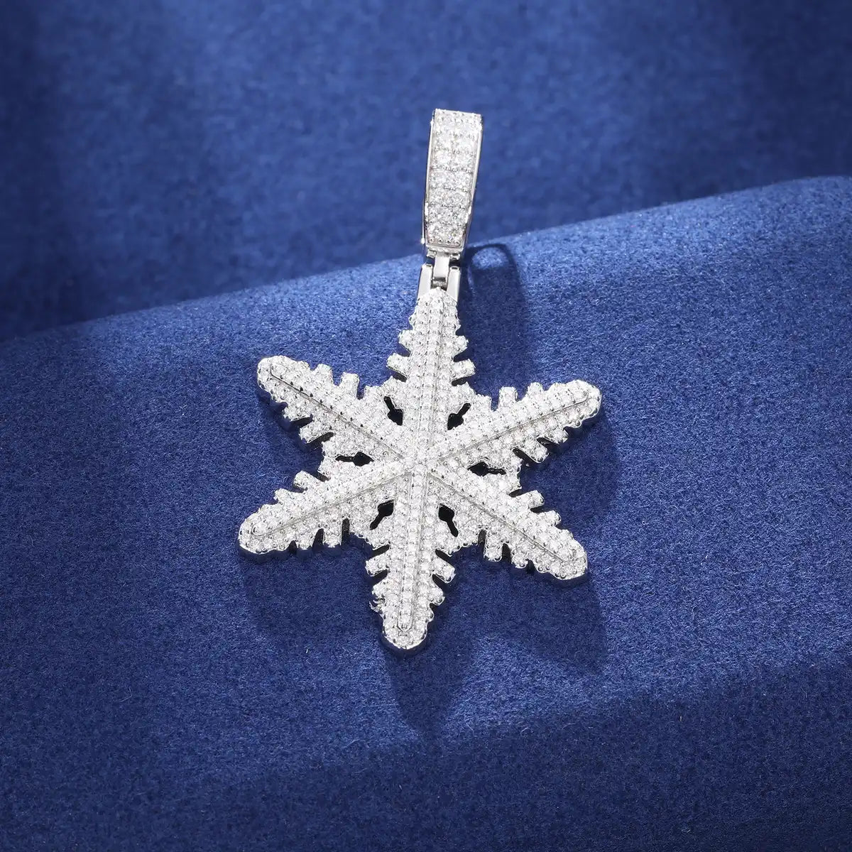 Moissanite Snowflake Pendant
