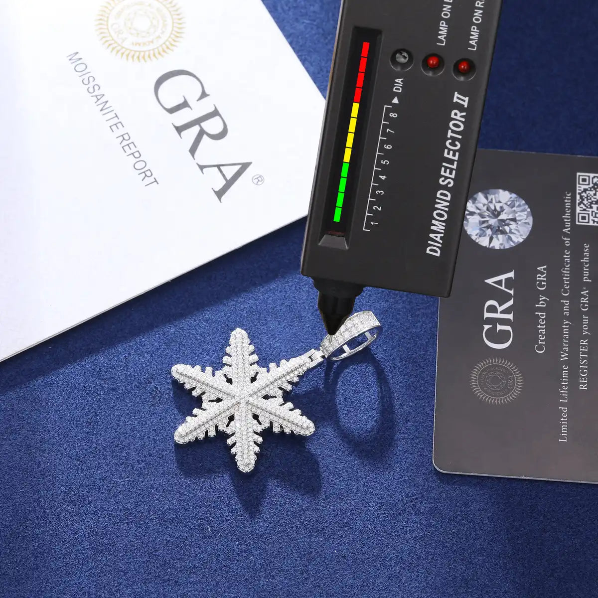 Moissanite Snowflake Pendant
