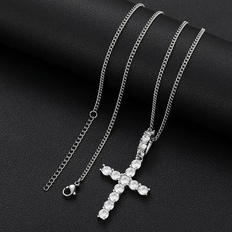 Moissanite Classic Cross Pendant