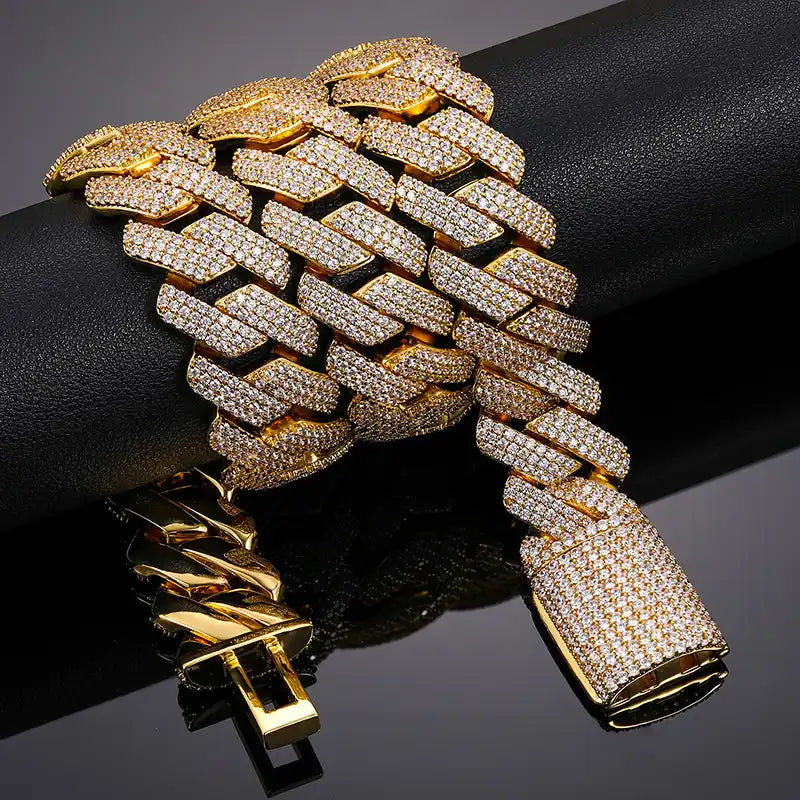 19mm Moissanite Miami Cuban Link Chain