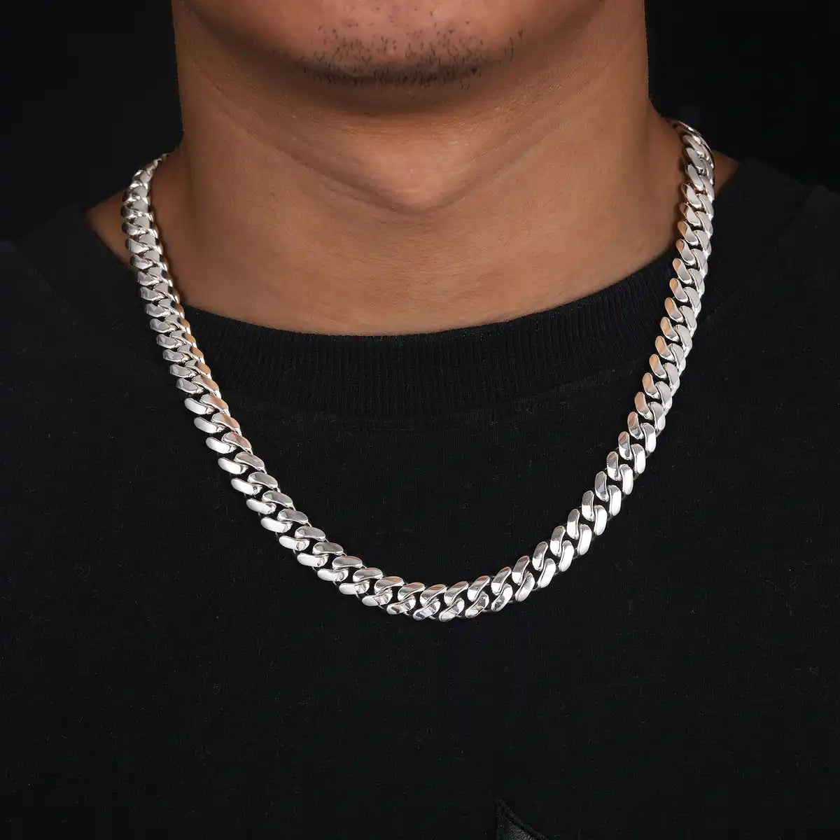 6mm-10mm HandMade Sterling Silver Cuban Link Chain