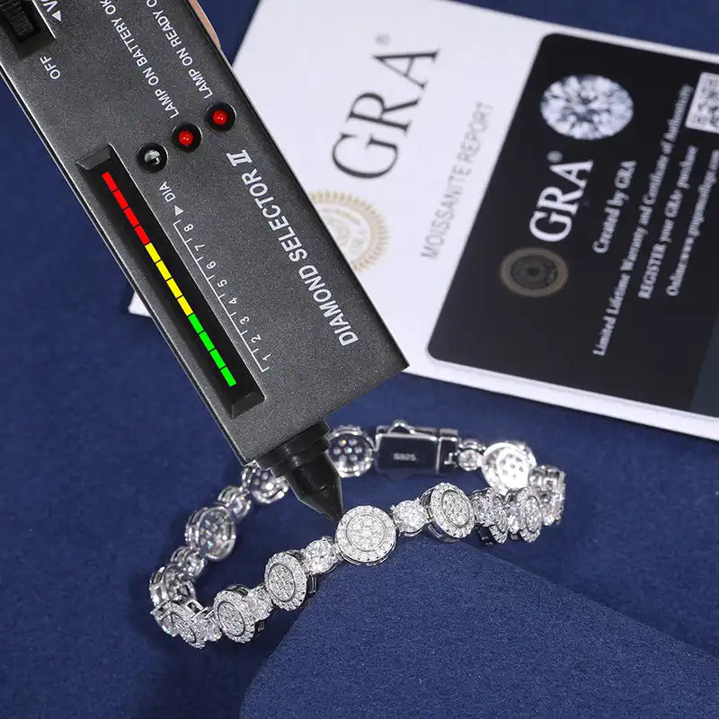 9mm Moissanite Circle Tennis Bracelet