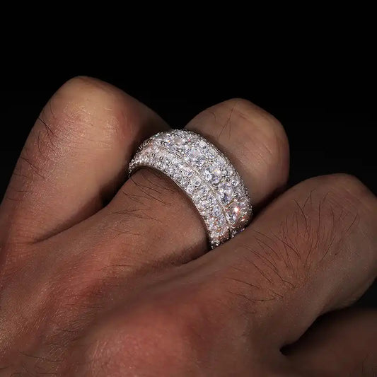 Moissanite Iced Out Layered Ring