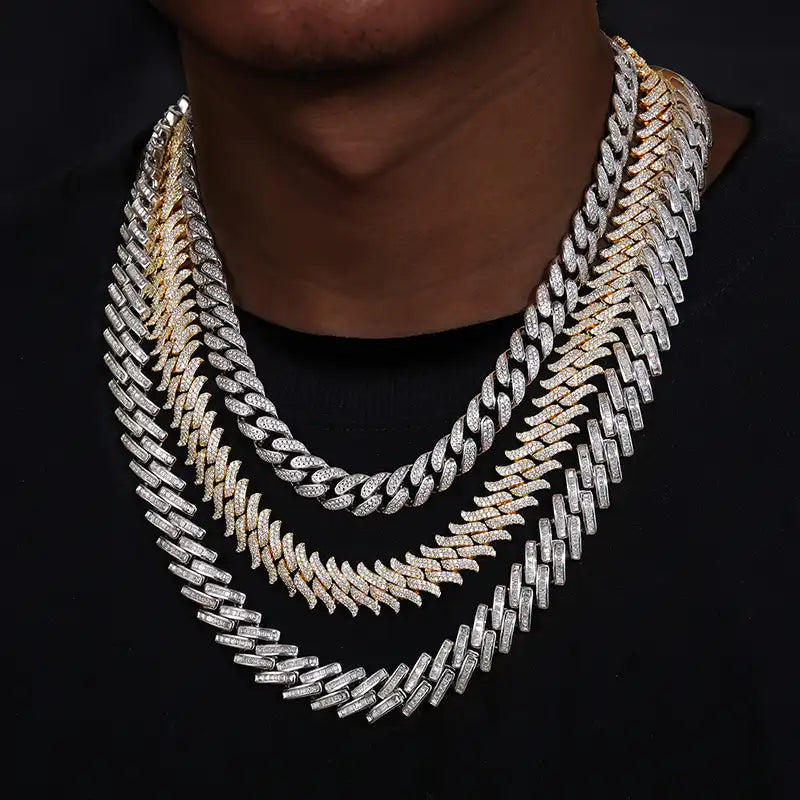 16mm Moissanite Thorn Miami Cuban Link Chain