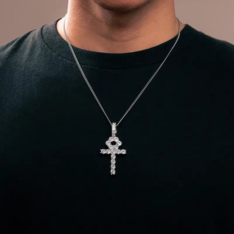 3mm Moissanite Jesus Cross Pendant