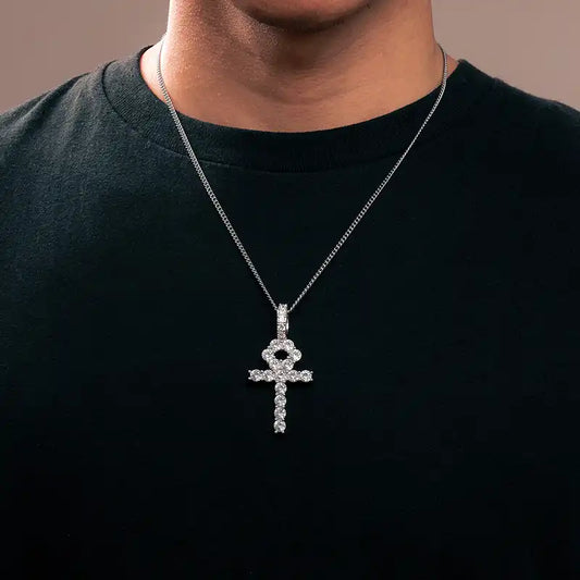 3mm Moissanite Jesus Cross Pendant