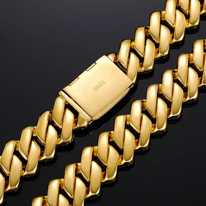 19mm Moissanite Miami Cuban Link Chain