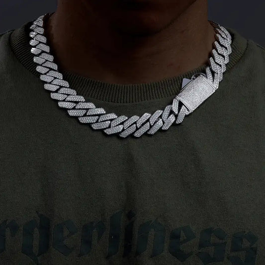 18mm Moissanite Miami Cuban Link Chain