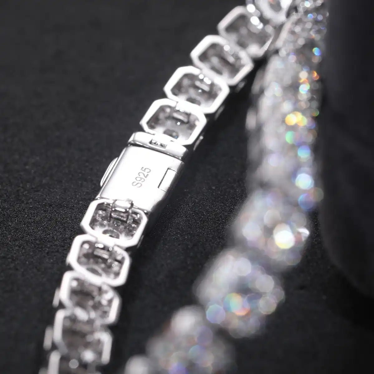 6mm Moissanite Halo Tennis Bracelet