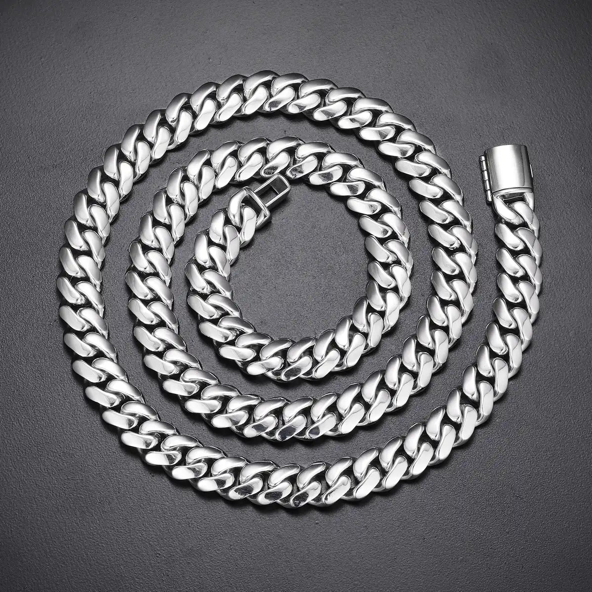 6mm-10mm HandMade Sterling Silver Cuban Link Chain