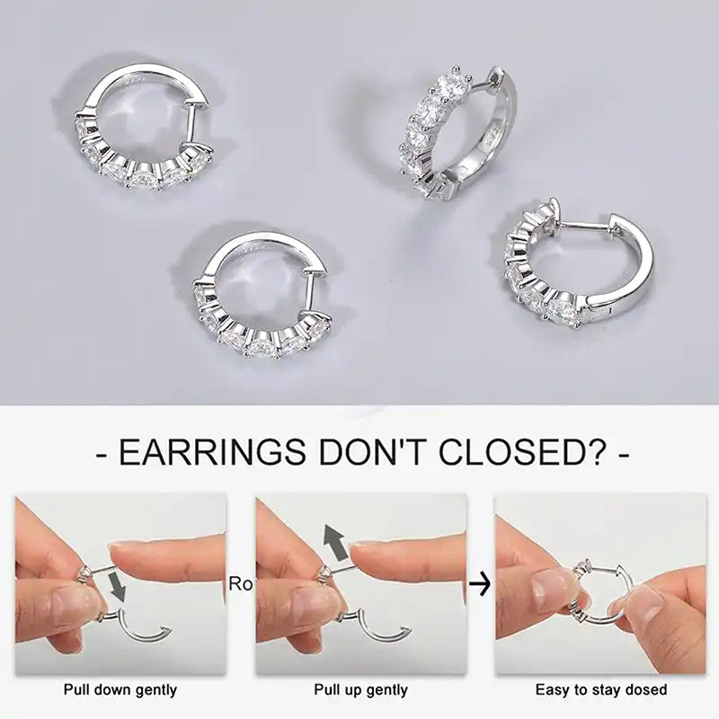 2mm-5mm Moissanite Hoop Earrings