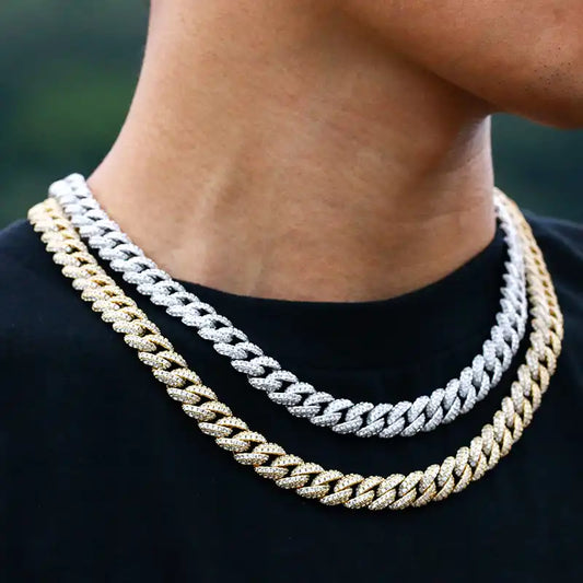 10mm Moissanite Cuban Link Chain