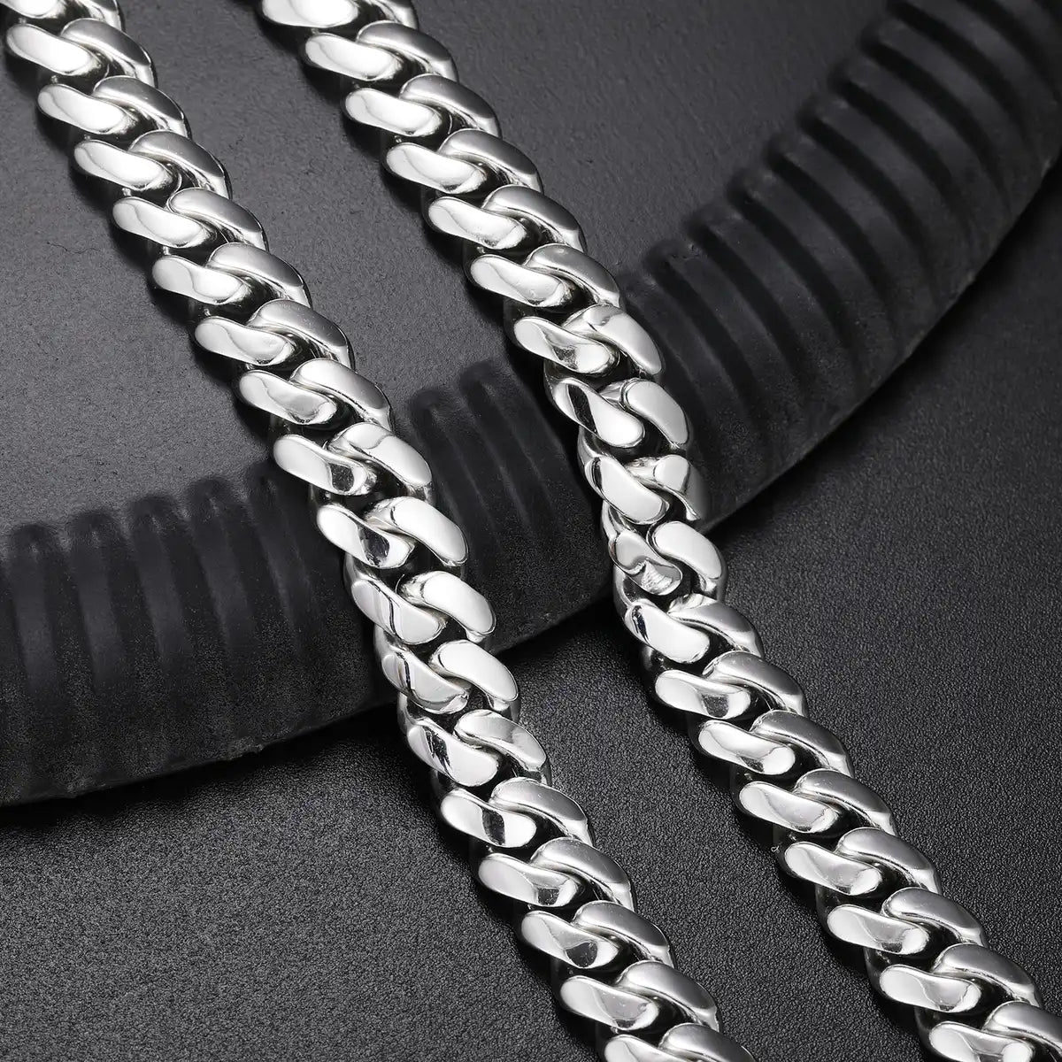 6mm-10mm HandMade Sterling Silver Cuban Link Chain